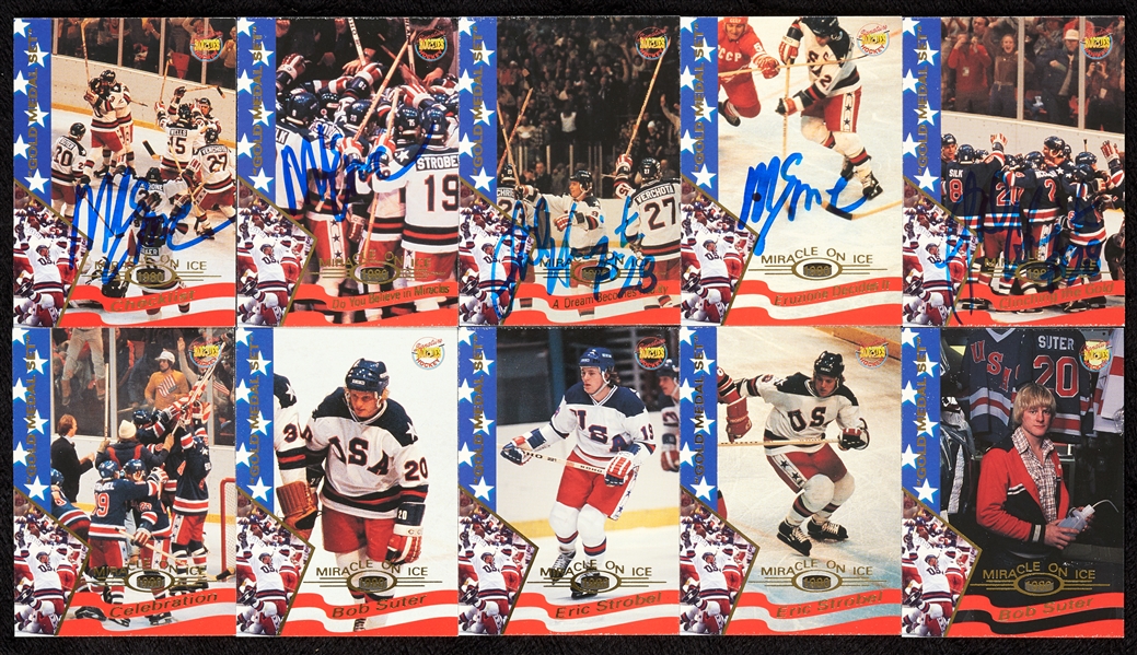 Multi-Signed 1995 Signature Rookies Miracle On Ice Set (31 Autos)