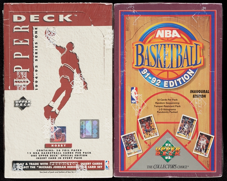 1991-92 & 1994-95 Upper Deck Basketball Boxes (2)