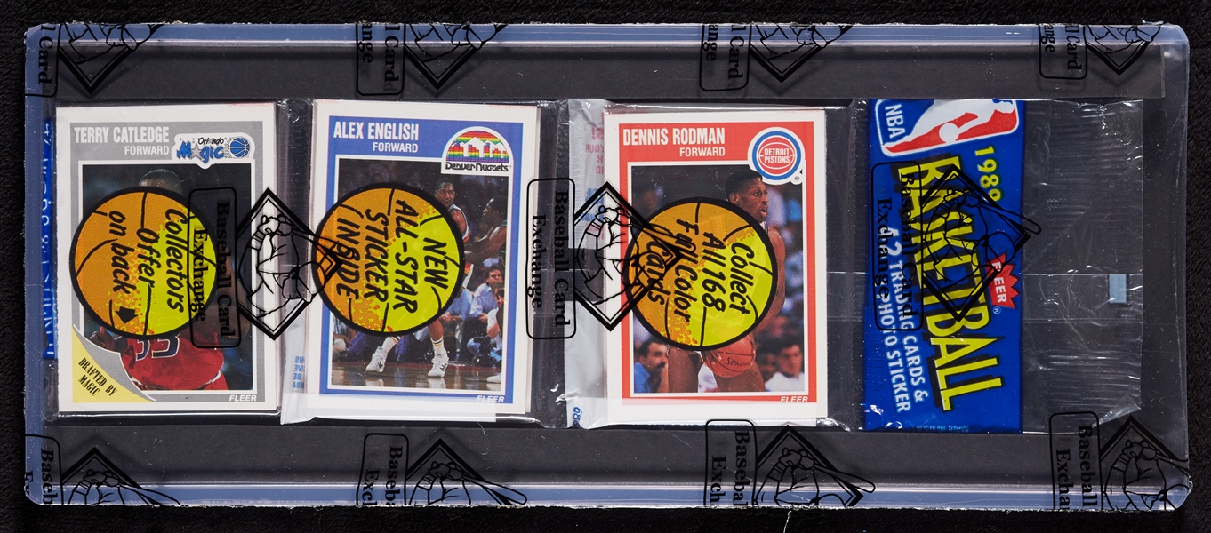 1989 Fleer Basketball Rack Pack with Michael Jordan Sticker on Back (BBCE)