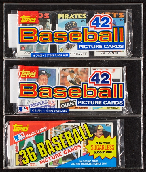 1981-1986 Topps Baseball Grocery Rack Packs (6) (GAI) (BBCE)