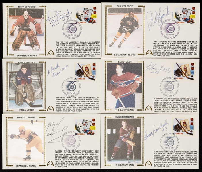 NHL HOFers Signed FDC Group (6)