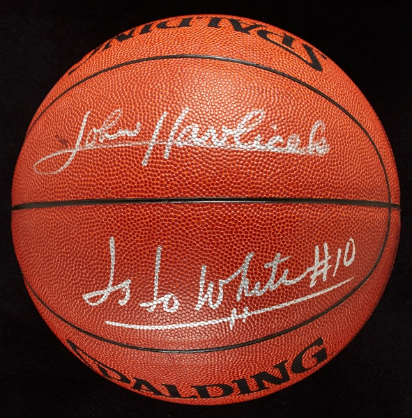 John Havlicek, Nate Archibald & Jo Jo White Signed Basketball (BAS)