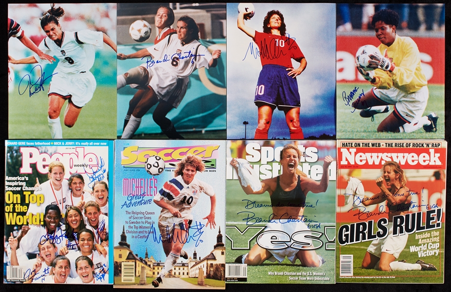 Signed Women's Soccer 8x10 Photos & Magazine Group (67)