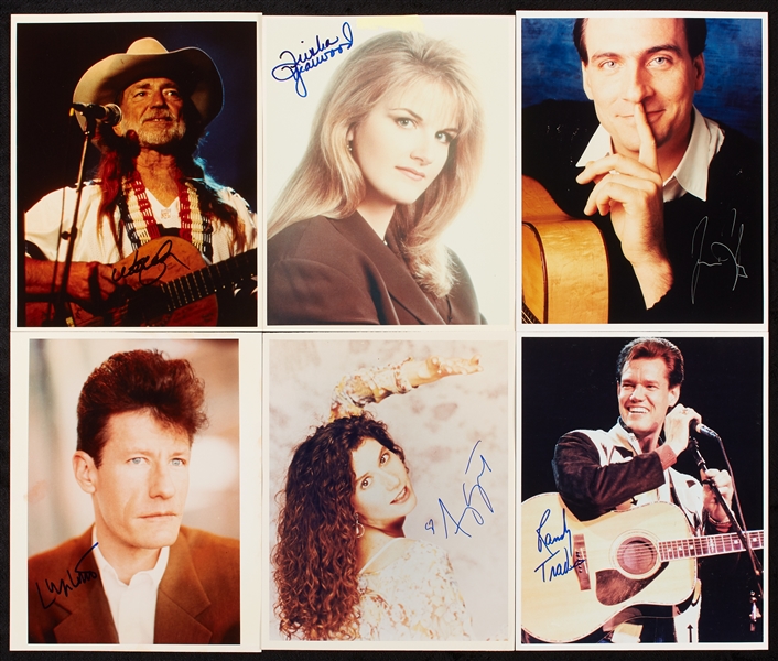 Singers Signed 8x10 Photo Group with Willie Nelson (6)
