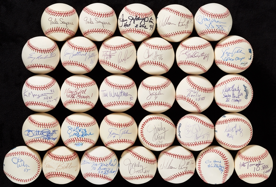 Chicago Bears Greats Single-Signed Baseball Collection (30)