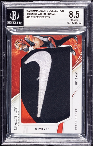 2020 Immaculate Collection Tyler Eifert Immaculate Insignias (5/5) BGS 8.5