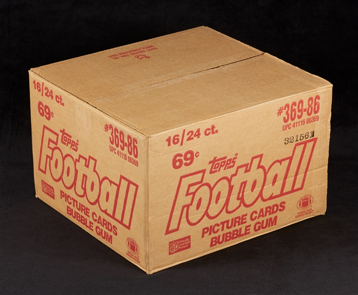 1986 Topps Football Cello Pack Box Empty Case