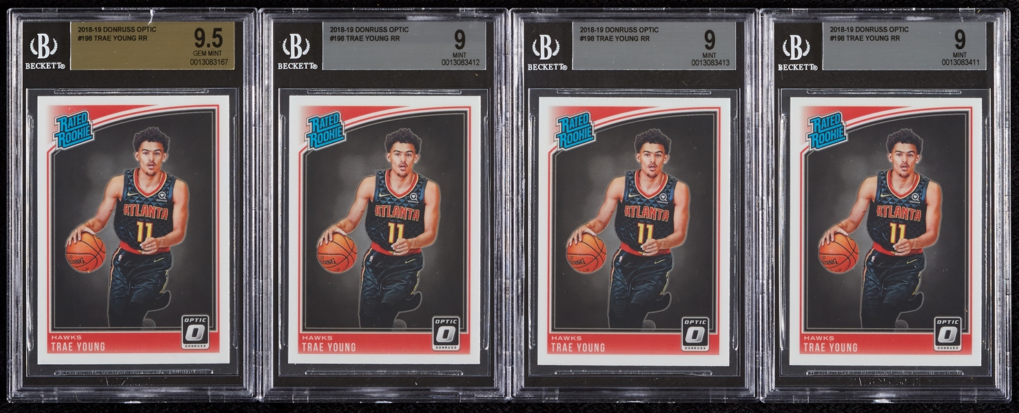 2018 Donruss Optic Trae Young RC 198 BGS-Graded Group (4)
