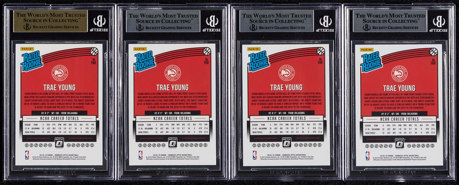 2018 Donruss Optic Trae Young RC 198 BGS-Graded Group (4)