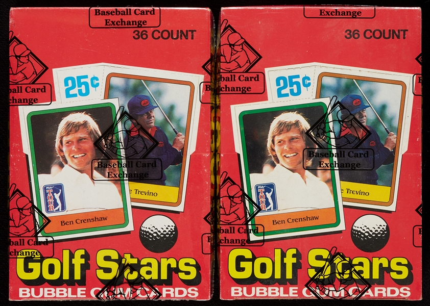 1981 Donruss Golf Wax Boxes Pair (2) (BBCE)