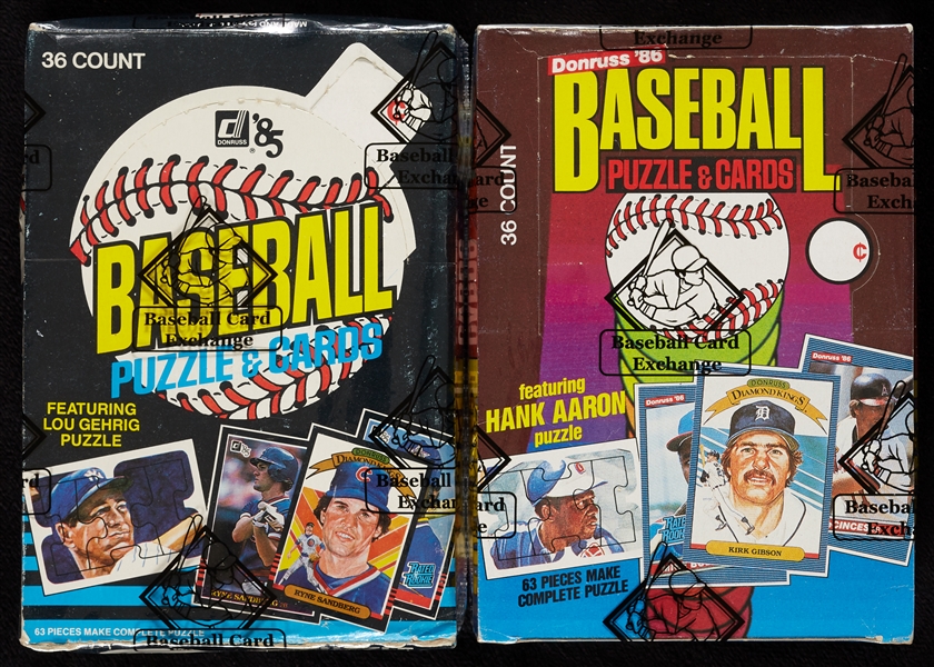 1985 & 1986 Donruss Baseball Wax Boxes (2) (BBCE)