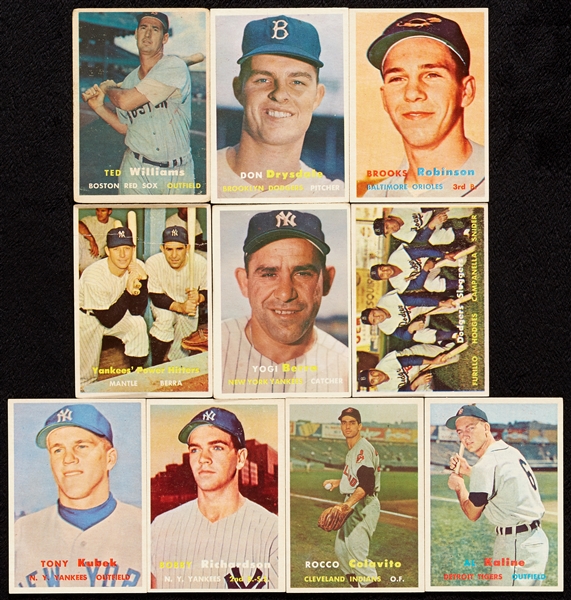 1957 Topps Baseball Complete Set, PSA 4 Mantle (407)