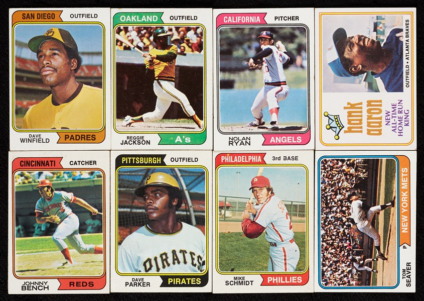 1974 Topps Baseball Complete Set With Traded and Checklists (728)