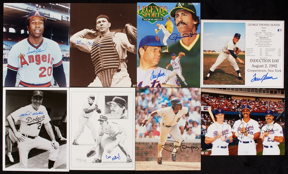 HOFers Signed 8x10 Photo Collection with Mantle, DiMaggio, Mays (84)