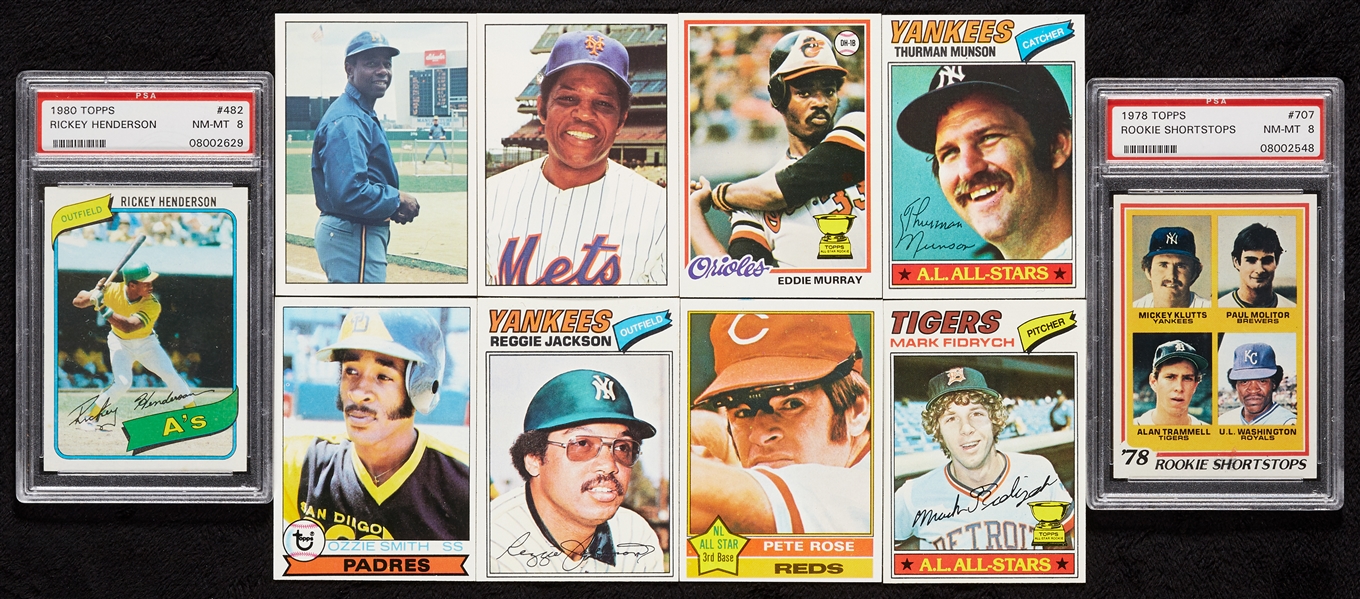 1976-80 Pristine Topps Baseball Near Sets Plus 1975 SSPC Set (6)