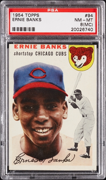 1954 Topps Ernie Banks RC No. 94 PSA 8 (MC)
