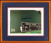 Ted Williams Signed Teddy Ballgame Framed Lithograph (PSA/DNA)