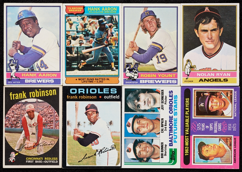 1969-76 Topps Baseball Massive Group With 150 Hall of Famers (2,100)