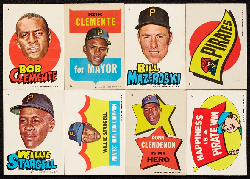 1967 Topps High-Grade Pirates Stickers Test Issue (33)