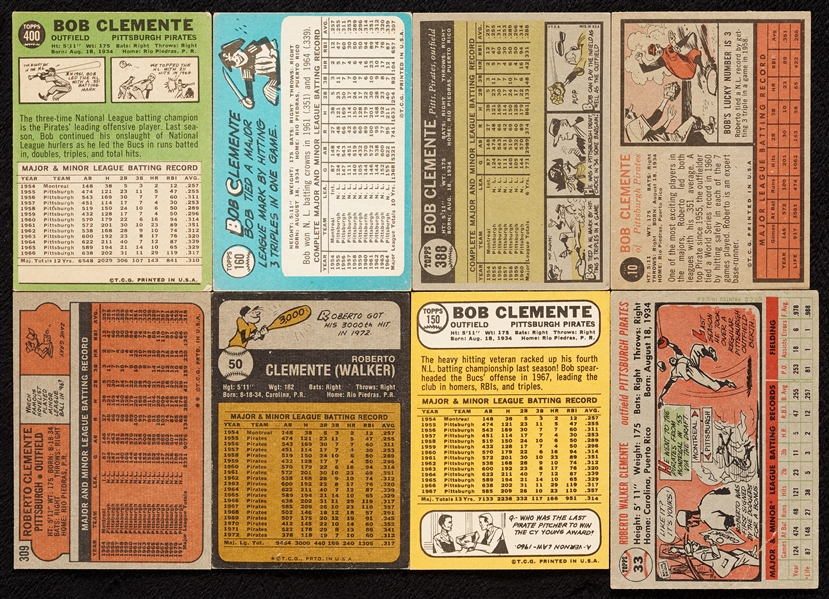 1956-73 Topps Roberto Clemente Group (10)
