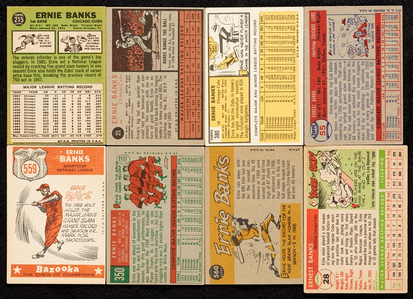 1955-69 Topps Ernie Banks Group (13)