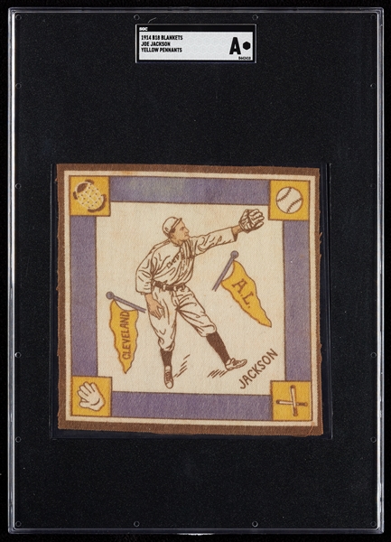 1914 B18 Blanket Joe Jackson Yellow SGC Authentic