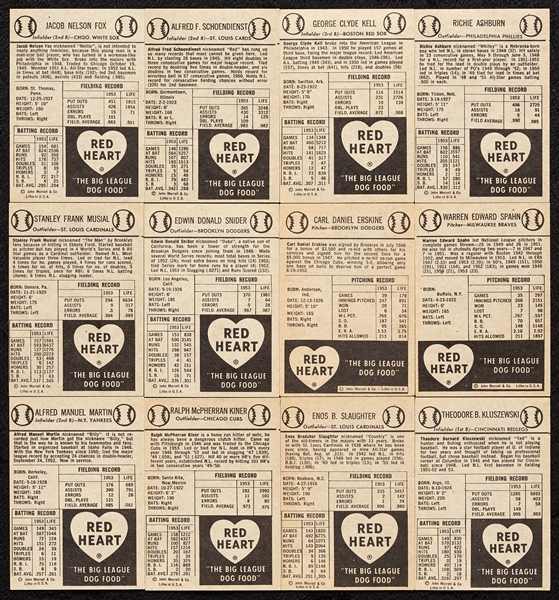 1954 Red Heart Dog Food Complete Set with Mantle SGC 5 (33)