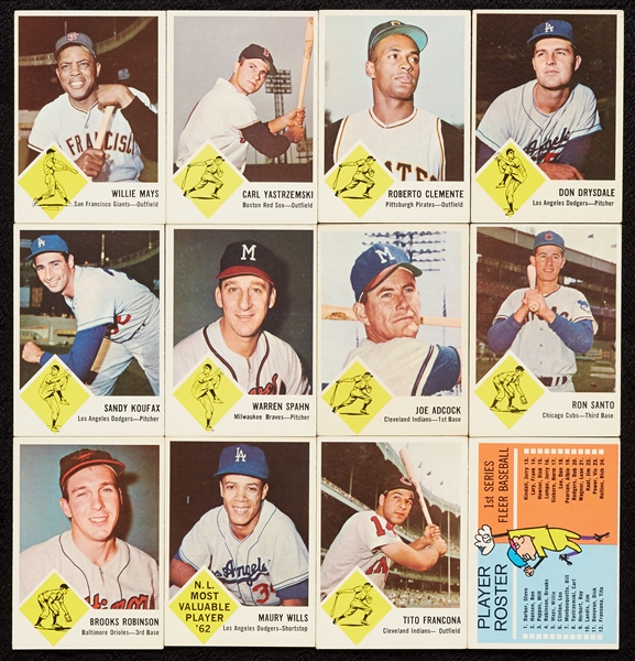 1963 Fleer Baseball Complete Set (67)