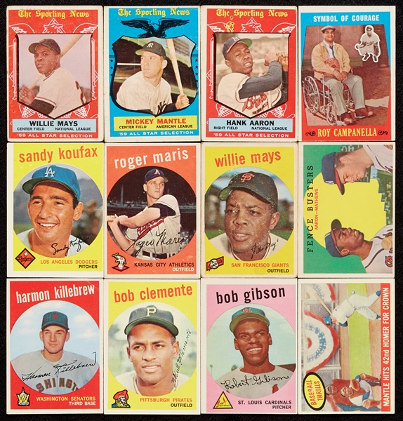 1959 Topps Baseball Complete Set With Mantle PSA 2 (572)