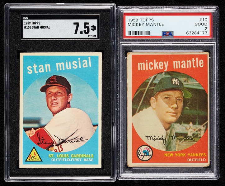 1959 Topps Baseball Complete Set With Mantle PSA 2 (572)
