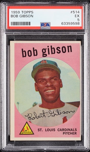 1959 Topps Bob Gibson RC No. 514 PSA 5