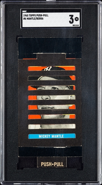 1965 Mantle Push-Pull Mickey Mantle/Yogi Berra SGC 3