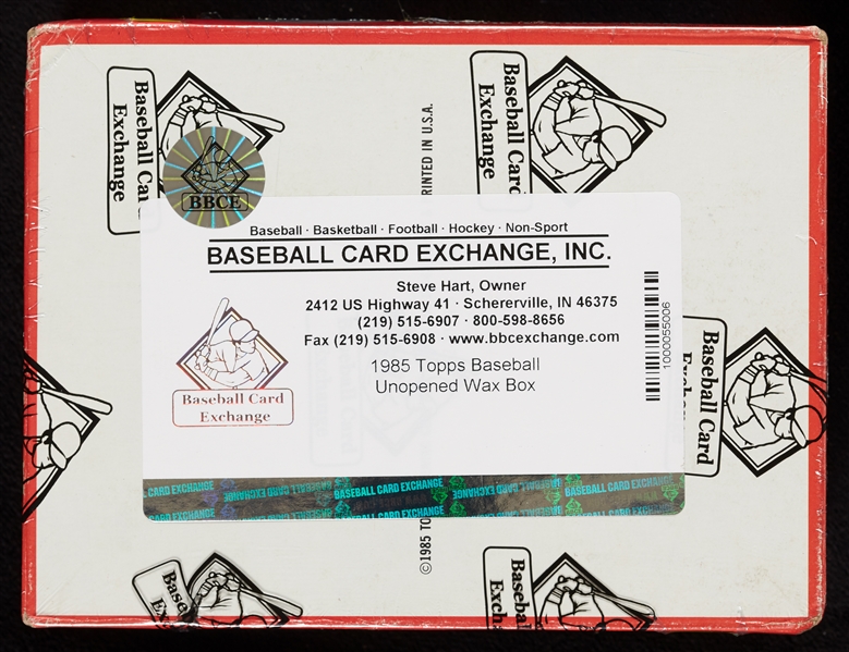 1985 Topps Baseball Wax Box (36) (BBCE)