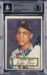 Willie Mays Signed 1952 Topps No. 261 (BAS)