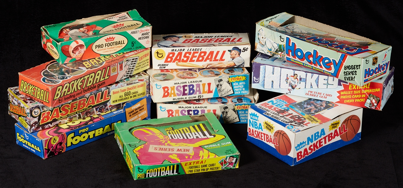 Vintage Topps and Fleer Empty Boxes From All Four Sports (10)