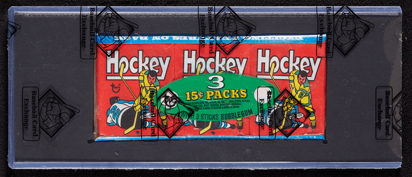 1975 Topps Hockey Wax Pack Tray (BBCE)