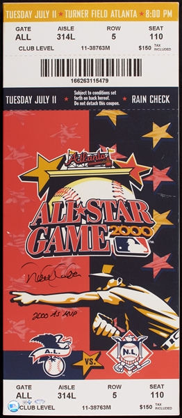 Derek Jeter Signed 2000 All-Star Game 15x35 Canvas 2000 AS MVP (MLB) (Steiner)