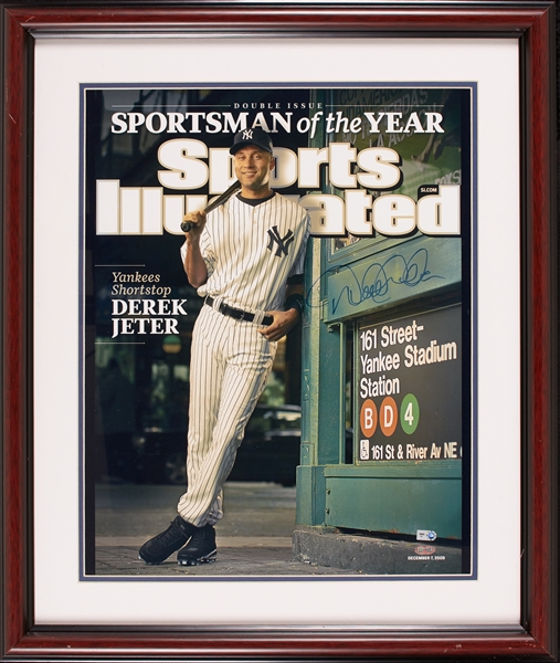 Derek Jeter Signed 16x20 Sports Illustrated Photo (MLB) (Steiner)