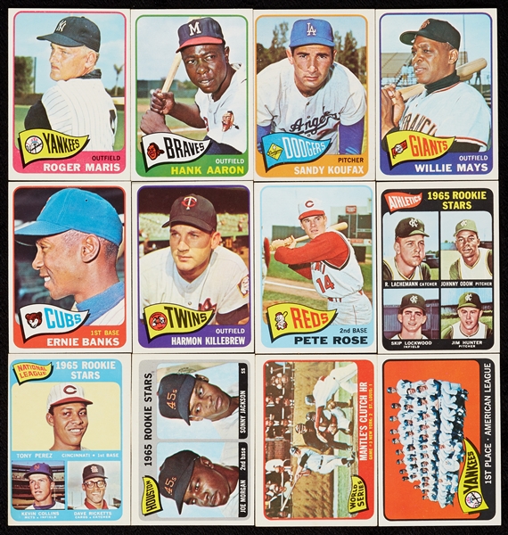 1965 Topps Baseball Near Set, 24 Slabs, Extra HOFers, PSA 8 Clemente and Kaline (598)