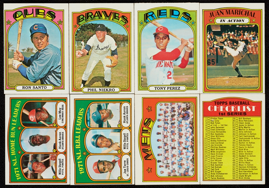 1972 Topps Baseball High-Grade Group With HOFers, Specials (370)