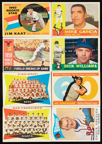 High-Grade 1960 Topps Baseball PSA Group (55), 7.00 GPA With HOFers, Specials Plus Raw (200)