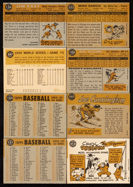 High-Grade 1960 Topps Baseball PSA Group (55), 7.00 GPA With HOFers, Specials Plus Raw (200)