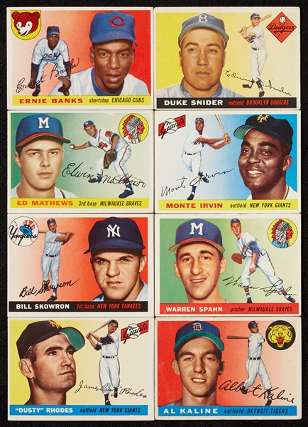 1955 Topps Baseball Near Set, 40 Slabbed, Plus Extras (198/206)