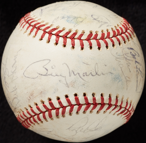 1976 New York Yankees American League Champs Team-Signed Baseball with Thurman Munson (JSA)