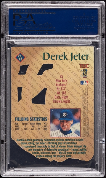 1997 Stadium Club Derek Jeter Patent Leather Members Only PSA 10