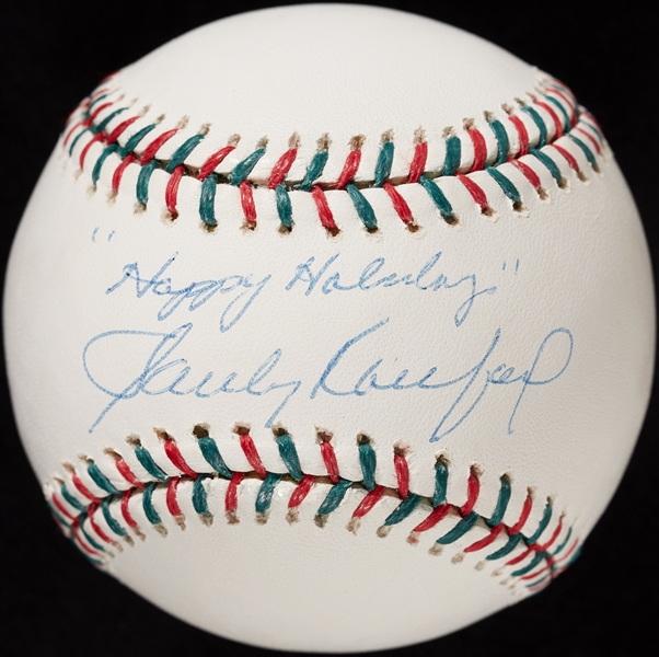 Sandy Koufax Single-Signed Baseball Inscribed Happy Holidays (Steiner)