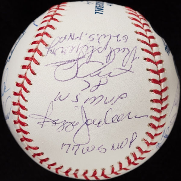 New York Yankees World Series MVPs Multi-Signed Baseball (Steiner) (BAS)