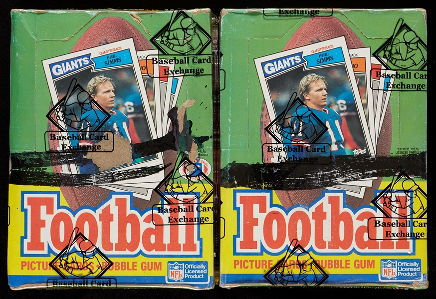 1987 Topps Football Wax Boxes Pair (2) (BBCE)