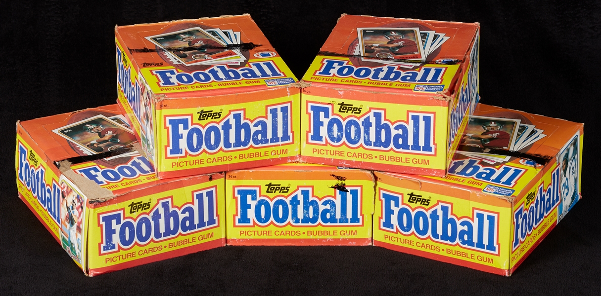 1988 Topps Football Wax Boxes Group (5)
