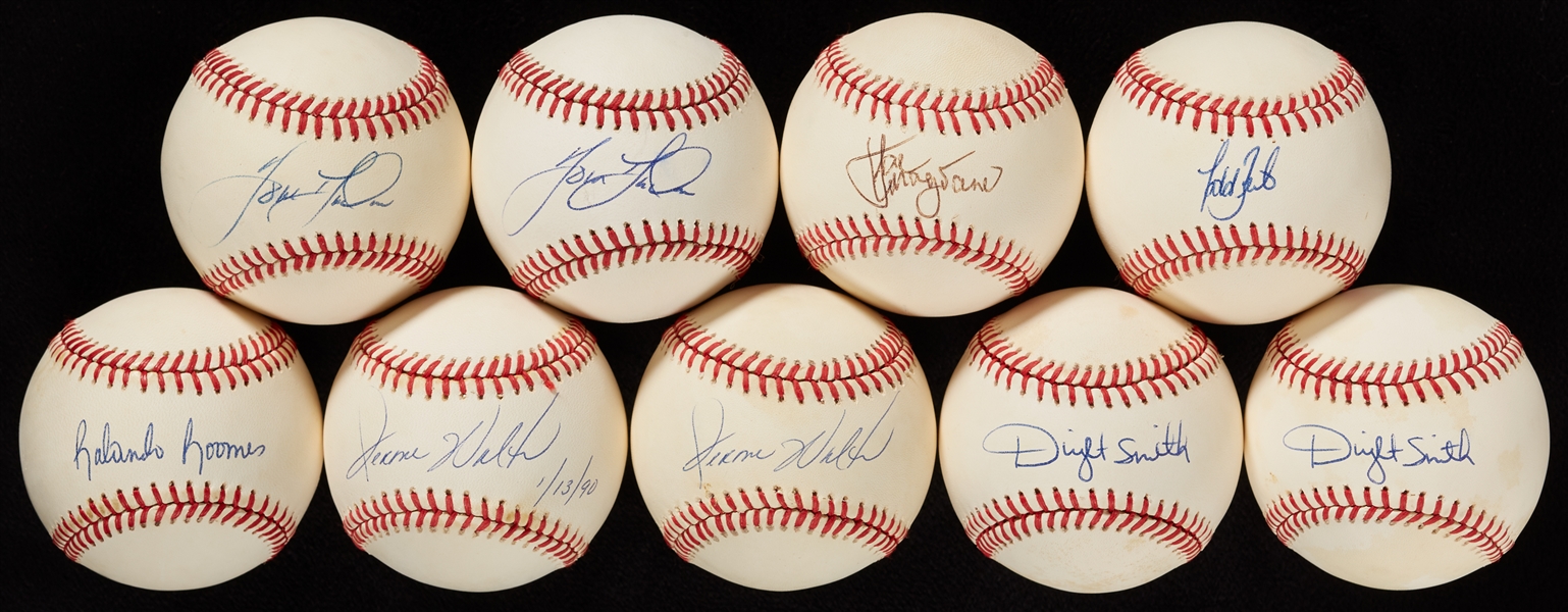 Single-Signed Baseballs Group with Billy Martin, (5) Stan Musial (20)